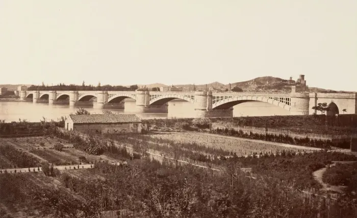 Framed Print : Tarascon, Viaduc, ca. 1861. Creator: Edouard Baldus Framed Print : Tarascon, Viaduc, ca. 1861. Creator: Edouard Baldus