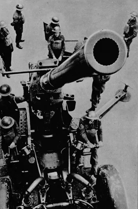 Framed Print : On target! - A 3. 7 inch gun detachment at battle practice, 1943 Framed Print : On target! - A 3. 7 inch gun detachment at battle practice, 1943