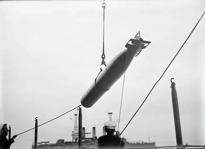 Framed Print : Target Practice - Torpedo, 1913. Creator: Unknown Framed Print : Target Practice - Torpedo, 1913. Creator: Unknown