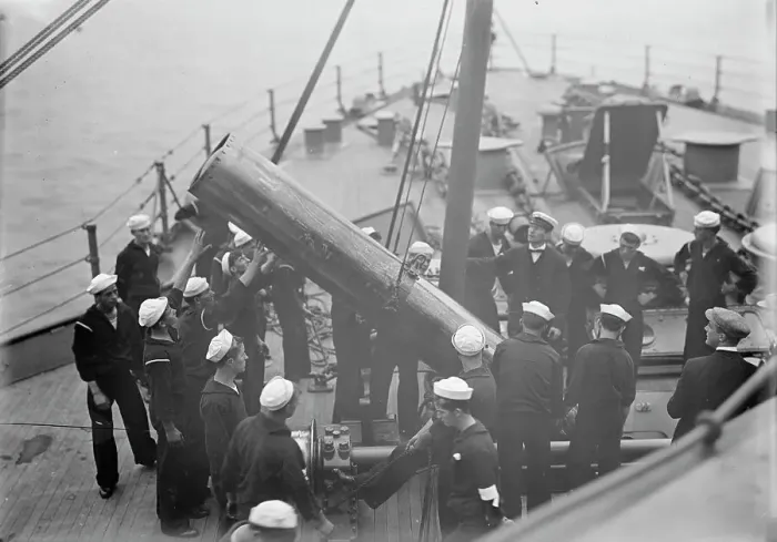 Framed Print : Target Practice - Torpedoes, 1913. Creator: Unknown Framed Print : Target Practice - Torpedoes, 1913. Creator: Unknown