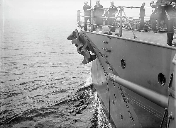 Target Practice - U.S.S. Wyoming's Bow, 1913. Creator: Unknown