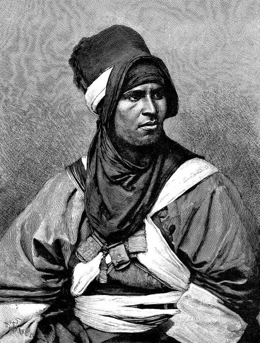 Framed Print : A Targui man, 1895. Artist: Henri Thiriat Framed Print : A Targui man, 1895. Artist: Henri Thiriat