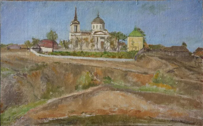 Framed Print : Tarkhany. View of the Church of the Archangel Michael, 1938. Artist: Gokhstein, Meer Michailovich (1872-1942) Framed Print : Tarkhany. View of the Church of the Archangel Michael, 1938. Artist: Gokhstein, Meer Michailovich (1872-1942)