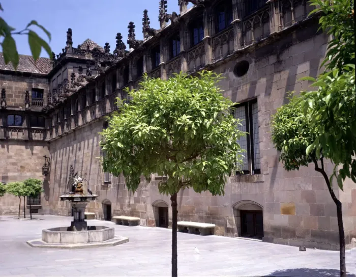 Framed Print : Tarongers Courtyard inside the Palace of the Generalitat of Catalonia Framed Print : Tarongers Courtyard inside the Palace of the Generalitat of Catalonia