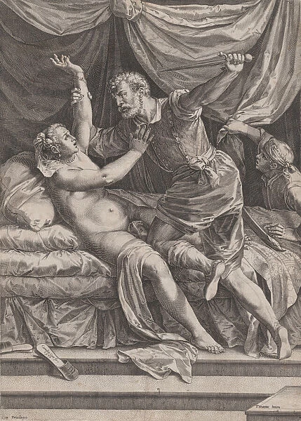 Tarquin and Lucretia, 1571. Creator: Cornelis Cort