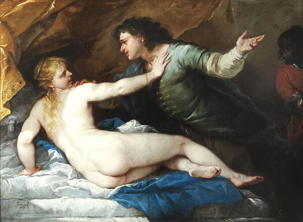 Tarquinius and Lucretia, 1663. Creator: Giordano, Luca (1632-1705)