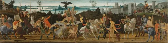 Framed Print : Tarquinius Priscus Entering Rome, c. 1470. Creator: Jacopo del Sellaio (Italian, c Framed Print : Tarquinius Priscus Entering Rome, c. 1470. Creator: Jacopo del Sellaio (Italian, c
