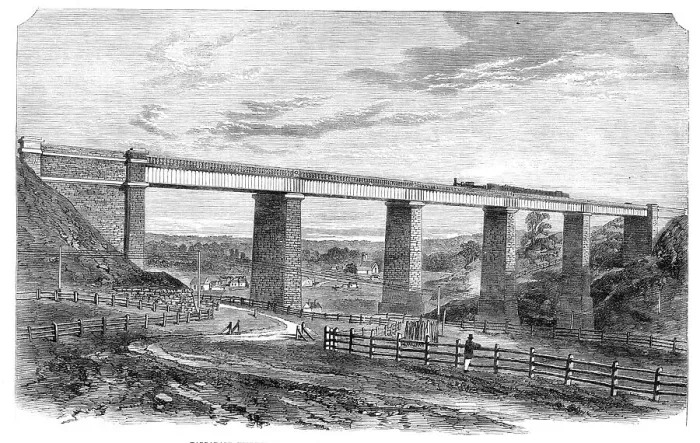 Framed Print : Tarradale Viaduct, on the Melbourne and Sandhurst Railway, Australia, 1864. Creator: Unknown Framed Print : Tarradale Viaduct, on the Melbourne and Sandhurst Railway, Australia, 1864. Creator: Unknown
