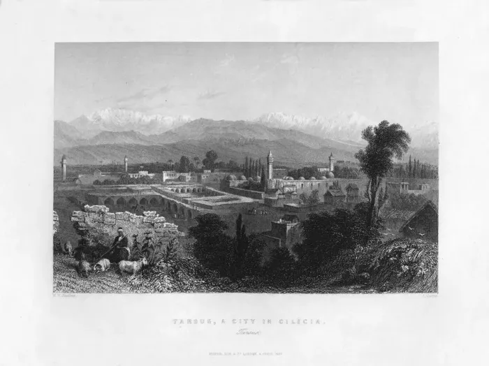 Framed Print : Tarsus, Turkey, 1841. Artist: James Carter Framed Print : Tarsus, Turkey, 1841. Artist: James Carter