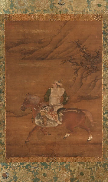 A Tartar Huntsman on His Horse, Ming dynasty, 15th century. Creator: Unknown