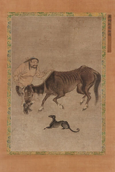 A Tartar, a lean horse, and a dog, Ming dynasty, 1368-1644. Creator: Unknown