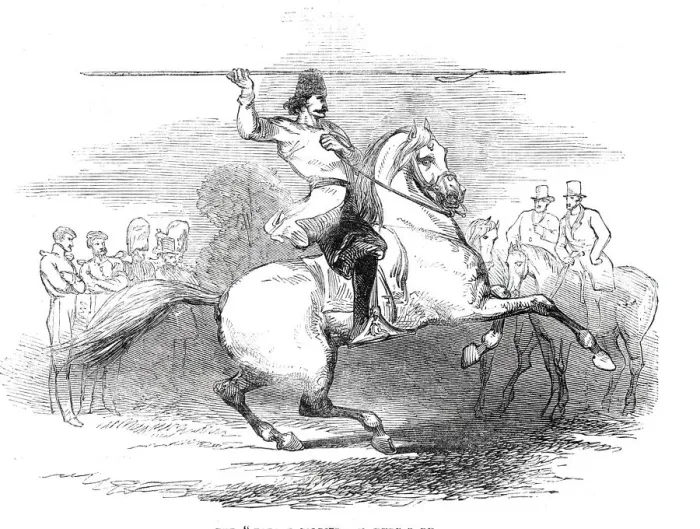 Framed Print : The Tartar Soldier, in Hyde Park, 1844. Creator: Unknown Framed Print : The Tartar Soldier, in Hyde Park, 1844. Creator: Unknown