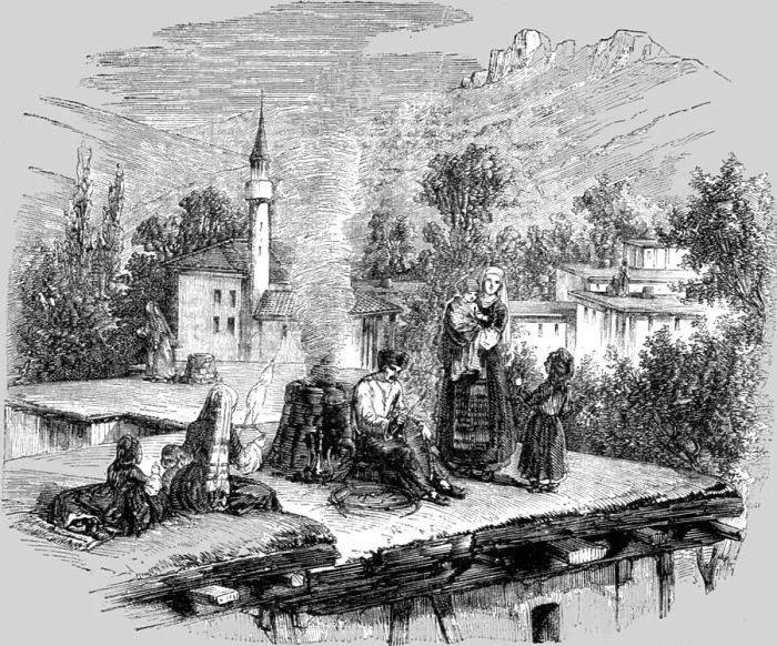 Framed Print : A Tartar Village in the Crimea, 1854. Creator: Unknown Framed Print : A Tartar Village in the Crimea, 1854. Creator: Unknown