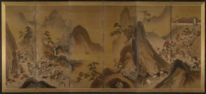 Framed Print : Tartars Hunting in a Mountain Landscape, first half of 1600s. Creator: Unknown Framed Print : Tartars Hunting in a Mountain Landscape, first half of 1600s. Creator: Unknown