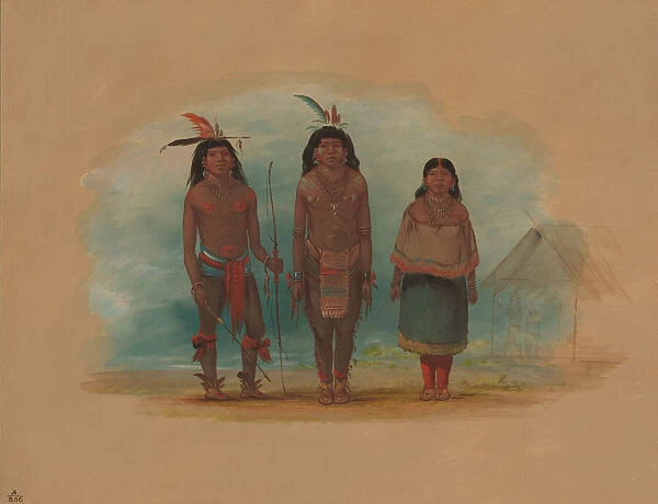 Three Taruma Indians, 1854 / 1869. Creator: George Catlin