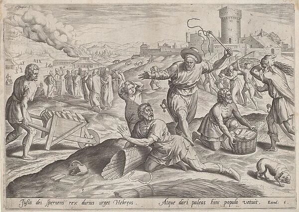 The Taskmaster of the Pharaoh Beating the Israelites, c. 1585. Creator: Johann Sadeler I
