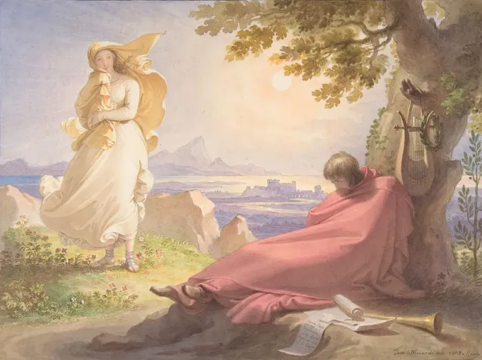 Framed Print : Tasso Contemplating Beauty, 1823. Creator: Tommaso Minardi Framed Print : Tasso Contemplating Beauty, 1823. Creator: Tommaso Minardi