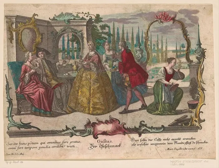 Framed Print : Taste, 1684-1756. Creator: Martin Engelbrecht Framed Print : Taste, 1684-1756. Creator: Martin Engelbrecht