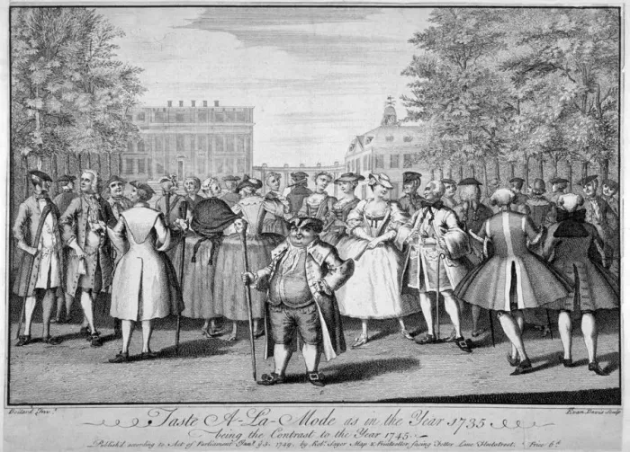 Framed Print : Taste a-la-mode as in the year 1735 - being the contrast to the year 1745, 1749 Framed Print : Taste a-la-mode as in the year 1735 - being the contrast to the year 1745, 1749