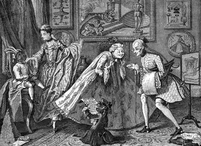 Framed Print : Taste in High Life, 1746. Artist: William Hogarth Framed Print : Taste in High Life, 1746. Artist: William Hogarth