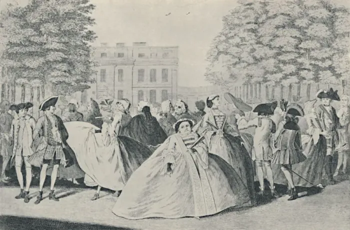 Framed Print : Taste A La Mode, 1745, (1920). Artist: F Patton Framed Print : Taste A La Mode, 1745, (1920). Artist: F Patton