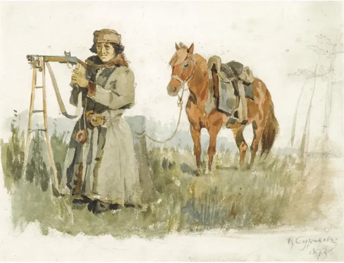 Framed Print : Tatar from Minusinsk, 1873. Artist: Surikov, Vasili Ivanovich (1848-1916) Framed Print : Tatar from Minusinsk, 1873. Artist: Surikov, Vasili Ivanovich (1848-1916)