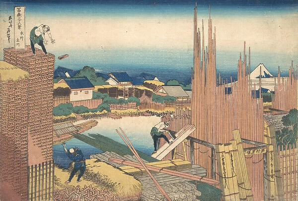Tatekawa in Honjo (Honjo Tatekawa), from the series Thirty-six Views of Mount Fuji