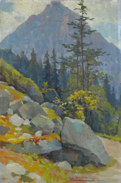 Framed Print : Tatra Motif, 1935. Creator: Ludovit Cordak Framed Print : Tatra Motif, 1935. Creator: Ludovit Cordak
