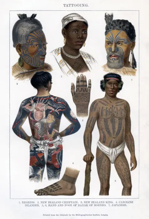 Framed Print : Tattooing, 1800-1900 Framed Print : Tattooing, 1800-1900