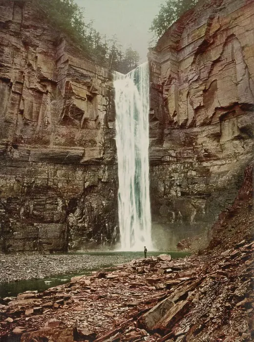 Framed Print : Taughannock Falls near Ithaca, c1901. Creator: Unknown Framed Print : Taughannock Falls near Ithaca, c1901. Creator: Unknown
