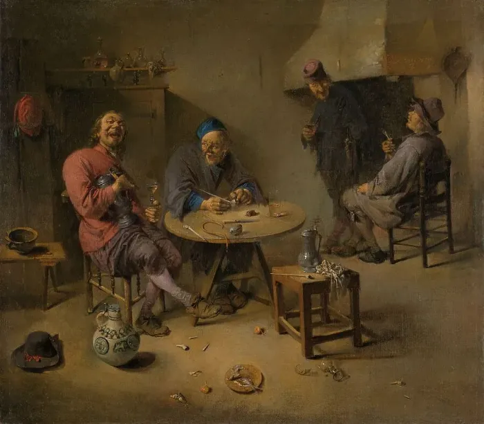 Framed Print : The Tavern, 1665. Creator: Abraham Diepraam Framed Print : The Tavern, 1665. Creator: Abraham Diepraam