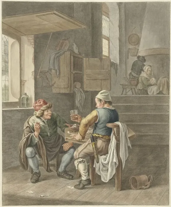 Framed Print : The Tavern, 1741-1820. Creator: Abraham Delfos Framed Print : The Tavern, 1741-1820. Creator: Abraham Delfos