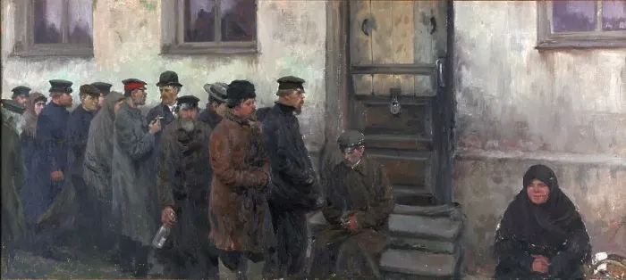 Framed Print : Before a Tavern. Artist: Vladimirov, Ivan Alexeyevich (1869-1947) Framed Print : Before a Tavern. Artist: Vladimirov, Ivan Alexeyevich (1869-1947)