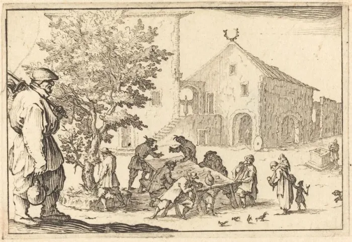 Framed Print : Tavern, c. 1617. Creator: Jacques Callot Framed Print : Tavern, c. 1617. Creator: Jacques Callot