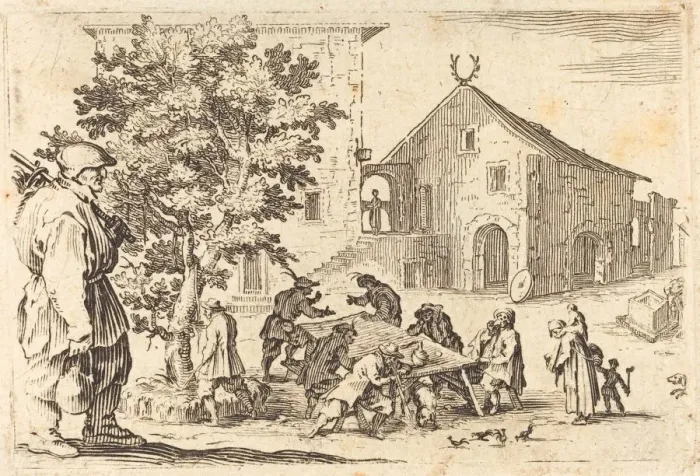 Framed Print : Tavern, c. 1622. Creator: Jacques Callot Framed Print : Tavern, c. 1622. Creator: Jacques Callot