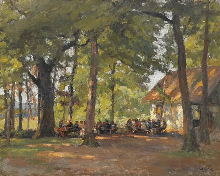 Framed Print : A Tavern in the Forest. Creator: Paul Eduard Crodel Framed Print : A Tavern in the Forest. Creator: Paul Eduard Crodel