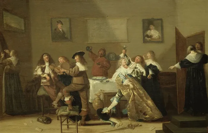 Framed Print : Tavern Scene, 1639. Creator: Dirck Hals Framed Print : Tavern Scene, 1639. Creator: Dirck Hals