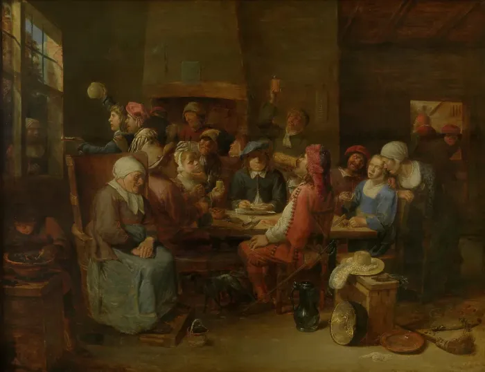 Framed Print : Tavern Scene, 1645-1649. Creator: Joos van Craesbeeck Framed Print : Tavern Scene, 1645-1649. Creator: Joos van Craesbeeck