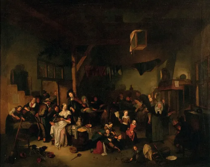 Framed Print : Tavern Scene, 1692. Creator: Richard Brakenburgh Framed Print : Tavern Scene, 1692. Creator: Richard Brakenburgh