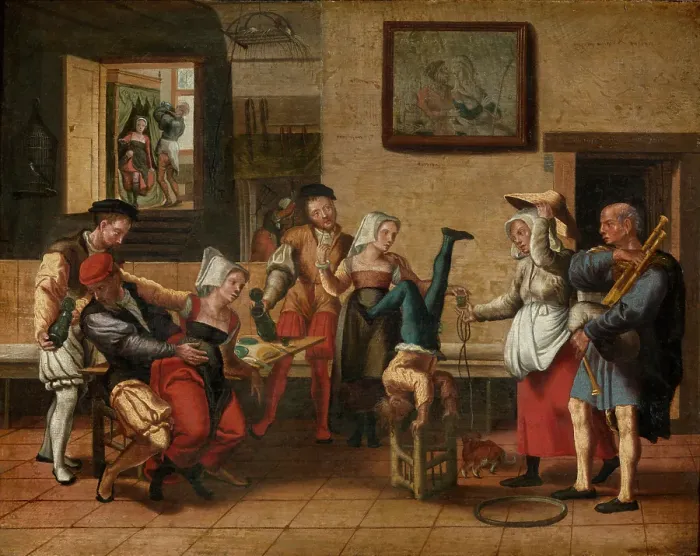 Framed Print : Tavern Scene. Creator: Jan van Amstel Framed Print : Tavern Scene. Creator: Jan van Amstel