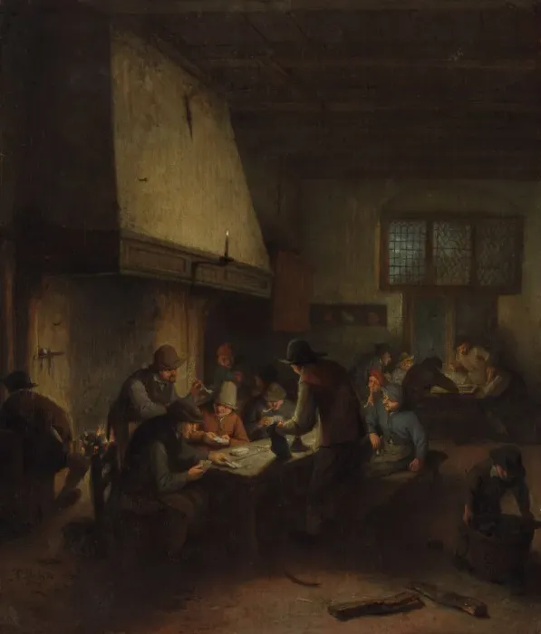 Framed Print : Tavern Scene, early 1660s. Creator: Adriaen van Ostade Framed Print : Tavern Scene, early 1660s. Creator: Adriaen van Ostade
