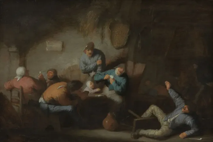 Framed Print : Tavern Scene, mid-late 17th century. Creator: Adriaen van Ostade Framed Print : Tavern Scene, mid-late 17th century. Creator: Adriaen van Ostade