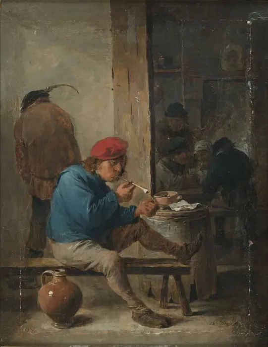 Framed Print : Tavern Scene with Smokers Framed Print : Tavern Scene with Smokers