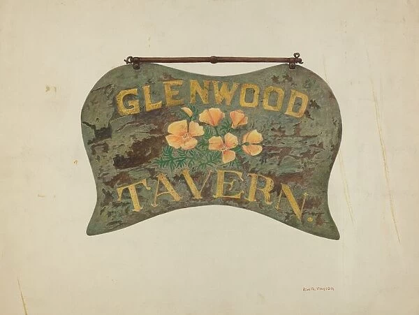 Tavern Sign, c. 1940. Creator: Robert W. R. Taylor