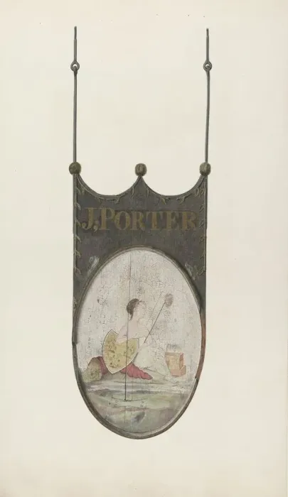 Framed Print : Tavern Sign: J. Porter, c. 1939. Creator: Alfred Parys Framed Print : Tavern Sign: J. Porter, c. 1939. Creator: Alfred Parys