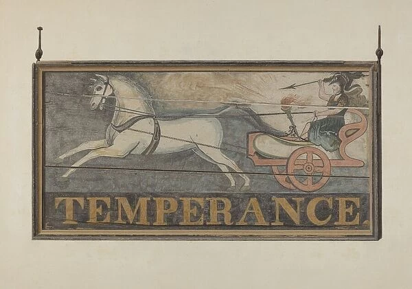 Tavern Sign: 'Temperance', c. 1940. Creator: John Matulis