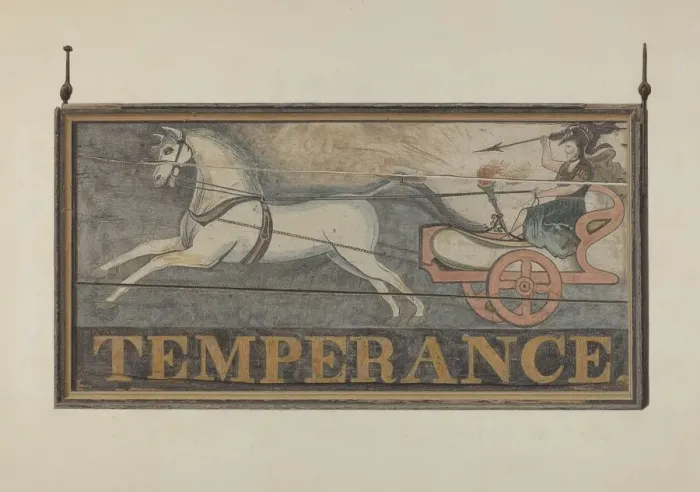 Framed Print : Tavern Sign: Temperance, c. 1940. Creator: John Matulis Framed Print : Tavern Sign: Temperance, c. 1940. Creator: John Matulis