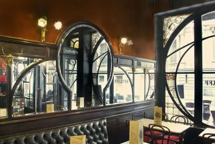 Framed Print : Taverne-Restaurant Falstaff, 17-19 Rue Henri Maus, Brussels, Belgium, (1903), c2014-2017 Framed Print : Taverne-Restaurant Falstaff, 17-19 Rue Henri Maus, Brussels, Belgium, (1903), c2014-2017