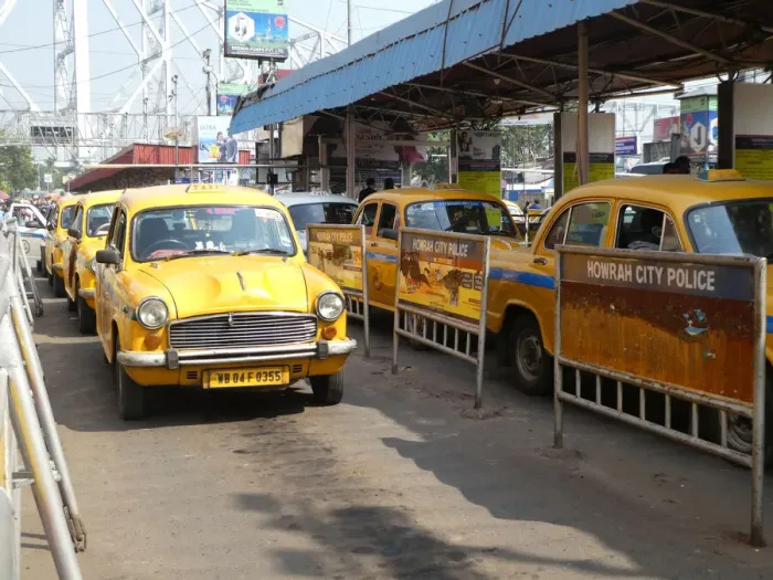 Framed Print : Taxi cabs in Howrah City, West Bengal, India, 2019. Creator: Unknown Framed Print : Taxi cabs in Howrah City, West Bengal, India, 2019. Creator: Unknown