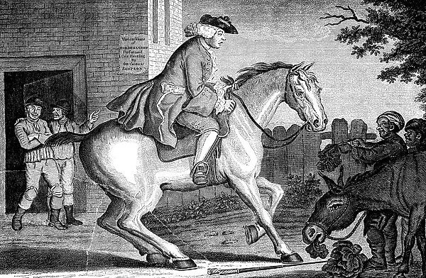 The Taylor riding to Brentford, 1768. Artist: TS Stayner